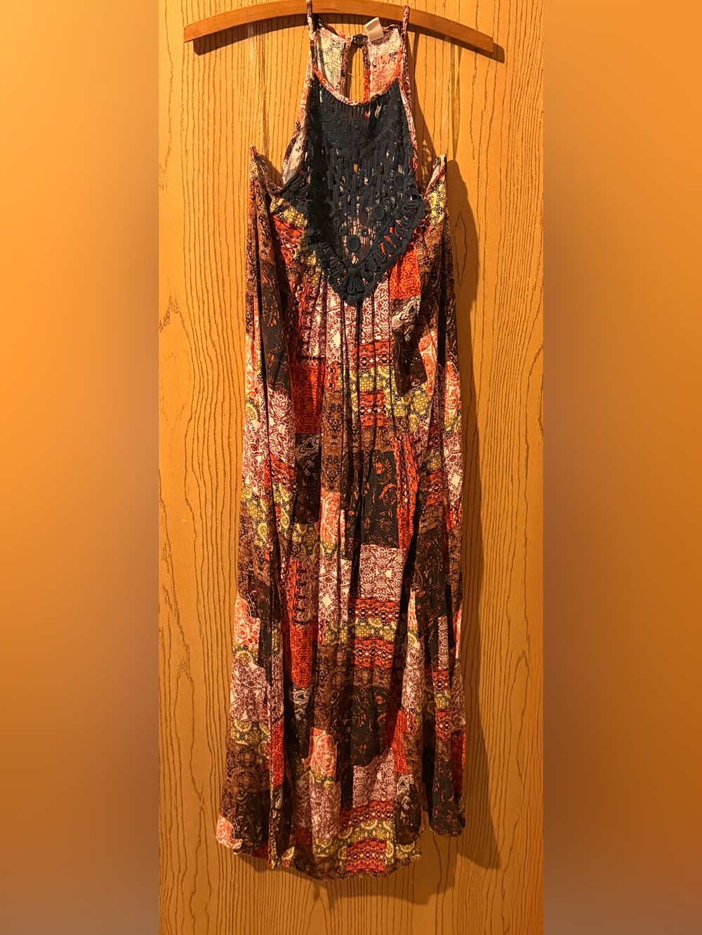 Bohemian Patchwork Maxi Dress